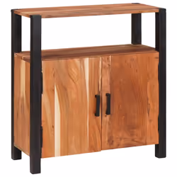 vidaXL Credenza Marrone 70 x 30 x 75 cm Legno massello di acacia - Vista aggiuntiva 2