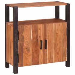 vidaXL Credenza Marrone 70 x 30 x 75 cm Legno massello di acacia - Vista aggiuntiva 3