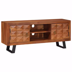vidaXL Armadi e Supporti per Storage di Media Marrone 112 x 30 x 48 cm - Vista aggiuntiva 2