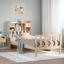 vidaXL Letto Libreria senza Materasso 90x200 cm Legno Massello Pino