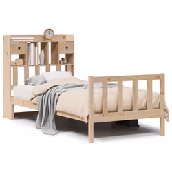 vidaXL Letto Libreria senza Materasso 90x200 cm Legno Massello Pino - Vista aggiuntiva 2