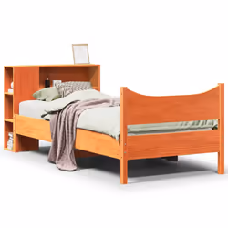 vidaXL Letto senza Materasso Marrone Cera 75x190 cm in Legno di Pino - Vista aggiuntiva 2