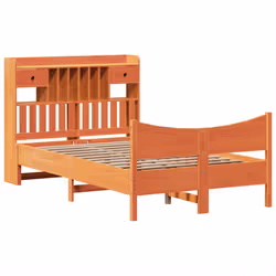 vidaXL Letto senza Materasso Marrone Cera 135x190 cm in Legno di Pino - Vista aggiuntiva 3