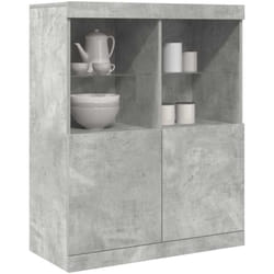 Credenza Grigio Cemento 81x37x100 cm in Legno Multistrato Vidaxl 664441