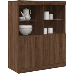 Vidaxl - Credenza Rovere Marrone 81x37x100 cm in Legno Multistrato