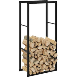 Rastrelliera per Legna da Ardere Nera 55x30x116 cm in Acciaio Vidaxl 673826