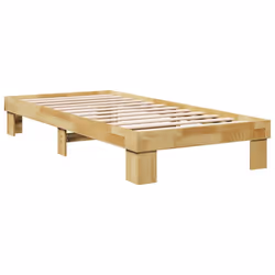 vidaXL Struttura Letto Senza Materasso 75x190 cm in Legno di Rovere - Vista aggiuntiva 3