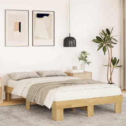 Struttura Letto Senza Materasso 120x190 cm in Legno di Rovere Vidaxl 622416