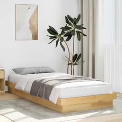 Struttura Letto Senza Materasso 100x200 cm in Legno di Rovere Vidaxl 986515