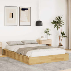 Struttura Letto Senza Materasso 120x200 cm in Legno di Rovere Vidaxl 200929