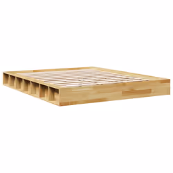vidaXL Struttura Letto Senza Materasso 135x190 cm in Legno di Rovere - Vista aggiuntiva 3