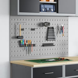 Vidaxl - Pannelli pegboard 2 pezzi con 8 accessori Grigio 50x60 cm Acciaio