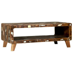 vidaXL Tavolino da salotto 90 x 50 x 35 cm legno massello di riciclo