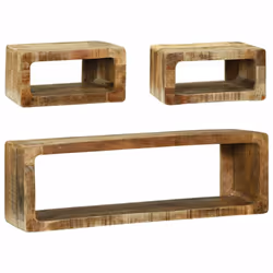 vidaXL Set di Mobili TV 3 pcs Marrone Legno massello di mango - Vista aggiuntiva 3
