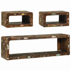 vidaXL Set di Mobili TV 3 pcs Multicolore Legno massello di recupero