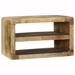 vidaXL Mobile TV Marrone 60 x 32 x 36 cm Legno massello di mango - Vista aggiuntiva 2
