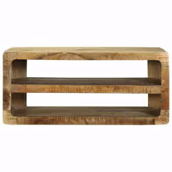 vidaXL Mobile TV Marrone 80 x 32 x 36 cm Legno massello di mango - Vista aggiuntiva 3