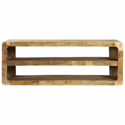 vidaXL Mobile TV Marrone 100 x 32 x 36 cm Legno massello di mango - Vista aggiuntiva 3