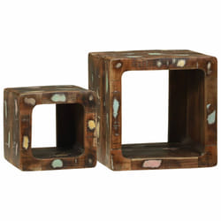 vidaXL Unità TV 2 pcs Multicolore legno massello di riciclo