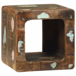 vidaXL Unità TV 2 pcs Multicolore legno massello di riciclo - Vista aggiuntiva 3