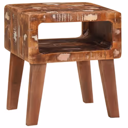 vidaXL Tavoli da Fine Multicolore legno massello di riciclo - Vista aggiuntiva 2
