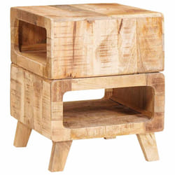 vidaXL Tavoli da Fine Marrone 40 x 40 x 49 cm legno massello di mango
