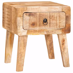 vidaXL Tavoli da Fine Marrone 40 x 32 x 46 cm legno massello di mango - Vista aggiuntiva 3