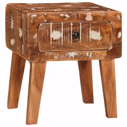 vidaXL Tavoli da Fine Multicolore legno massello di riciclo - Vista aggiuntiva 2