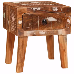 vidaXL Tavoli da Fine Multicolore legno massello di riciclo - Vista aggiuntiva 3
