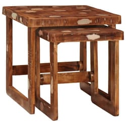 vidaXL Tavoli da Fine Multicolore legno massello di riciclo