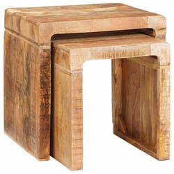 vidaXL Tavoli da Fine Marrone legno massello di mango