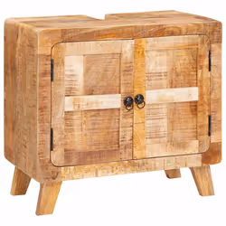 vidaXL Mobile da Bagno Legno di mango massello e legno ingegnerizzato - Vista aggiuntiva 3