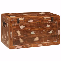 vidaXL Scatola di Stoccaggio Multicolore legno massello di riciclo - Vista aggiuntiva 3