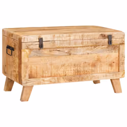 vidaXL Scatola di Stoccaggio 70 x 35 x 40 cm legno massello di mango - Vista aggiuntiva 2