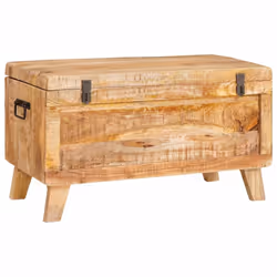 vidaXL Scatola di Stoccaggio 70 x 35 x 40 cm legno massello di mango - Vista aggiuntiva 3