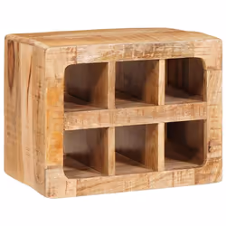 vidaXL Portabottiglie Marrone 44 x 30 x 35 cm legno massello di mango - Vista aggiuntiva 2