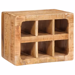 vidaXL Portabottiglie Marrone 44 x 30 x 35 cm legno massello di mango - Vista aggiuntiva 3