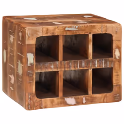 vidaXL Portabottiglie Marrone 44 x 30 x 35 cm Legno di recupero solido - Vista aggiuntiva 3