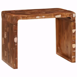 vidaXL Tavolino 60 x 35 x 45 cm legno massello di riciclo - Vista aggiuntiva 2