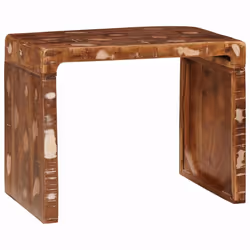 vidaXL Tavolino 60 x 35 x 45 cm legno massello di riciclo - Vista aggiuntiva 3