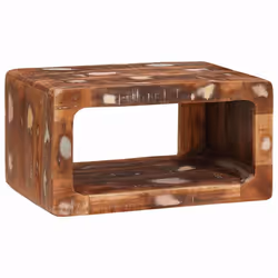 vidaXL Comodini 45 x 30 x 24 cm legno massello di riciclo - Vista aggiuntiva 3