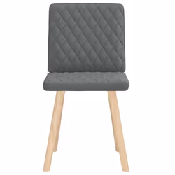 vidaXL Sedie da Pranzo 2 pz Grigio Scuro in Tessuto - Vista aggiuntiva 3