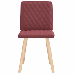vidaXL Sedie da Pranzo 2 pz Rosso Vino in Tessuto - Vista aggiuntiva 3