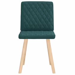 vidaXL Sedie da Pranzo 2 pz Verde Scuro in Tessuto - Vista aggiuntiva 3