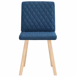 vidaXL Sedie da Pranzo 2 pz Blu in Tessuto - Vista aggiuntiva 3