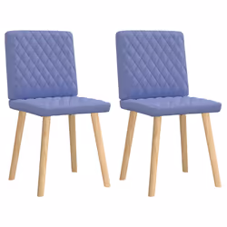 vidaXL Sedie da Pranzo 2 pz Blu Jeans in Tessuto - Vista aggiuntiva 2