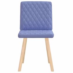 vidaXL Sedie da Pranzo 2 pz Blu Jeans in Tessuto - Vista aggiuntiva 3