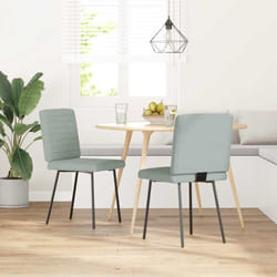 vidaXL Sedie da Pranzo 2 pz Grigio Chiaro in Velluto