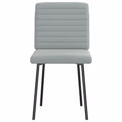 vidaXL Sedie da Pranzo 2 pz Grigio Chiaro in Velluto - Vista aggiuntiva 3