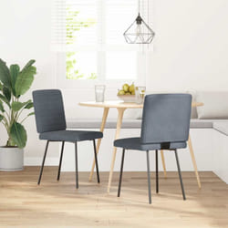vidaXL Sedie da Pranzo 2 pz Grigio Scuro in Velluto